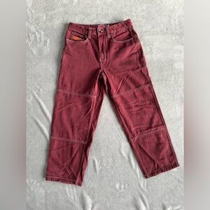 Empyre Burgundy Pants with Yellow Logo